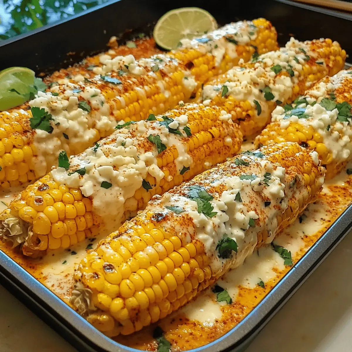 Würziger cremiger Cajun-Maiskolben für den Sommer