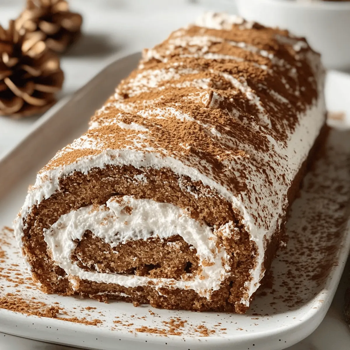Schmackhafte Lebkuchen-Yule-Log für die Feiertage