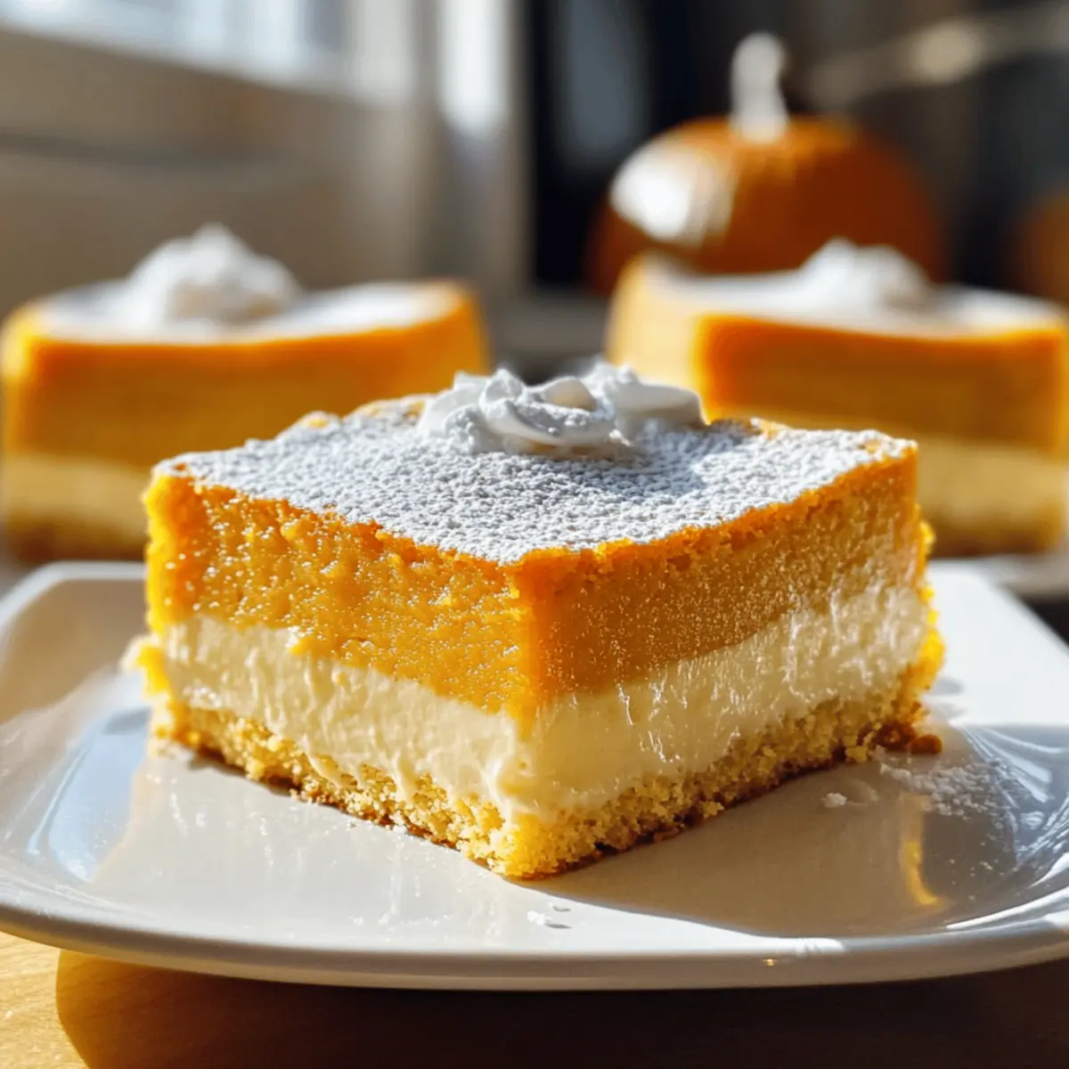 Kürbis-Magic-Custard-Kuchen für den Herbst