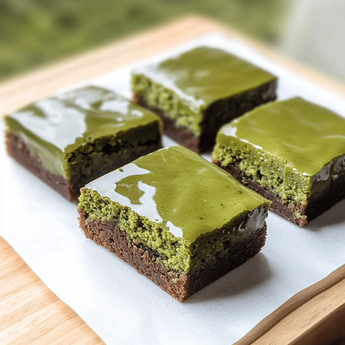 Der Ausgang: Leckere Matcha Mochi Brownies