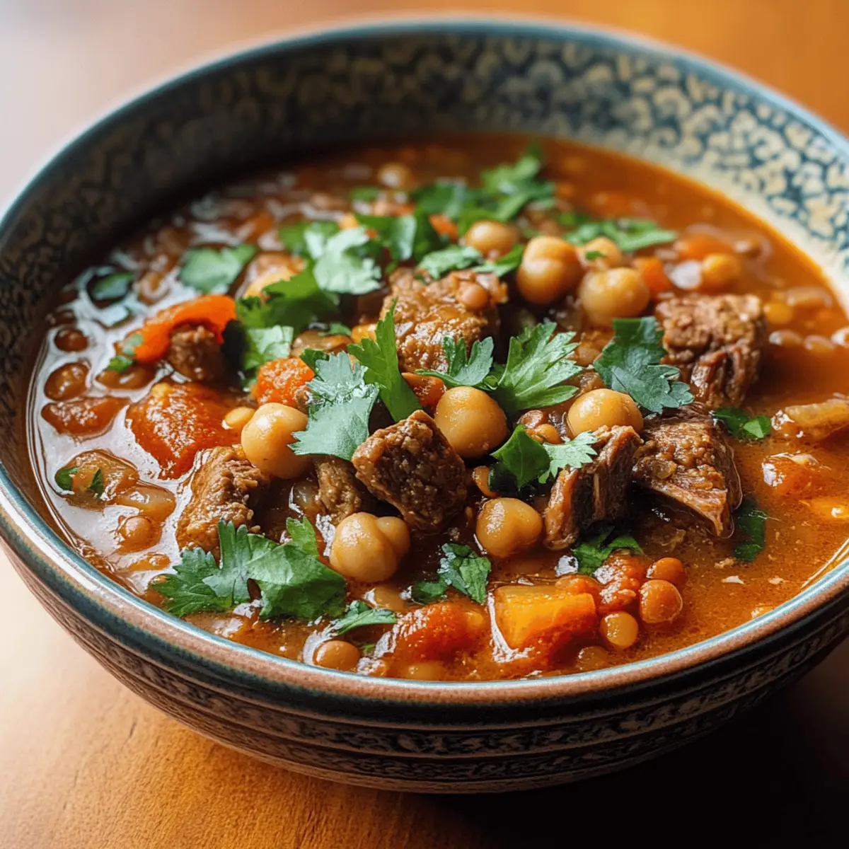 Herzhafte Harira: Zarte Lamm-Suppe mit Gewürzen