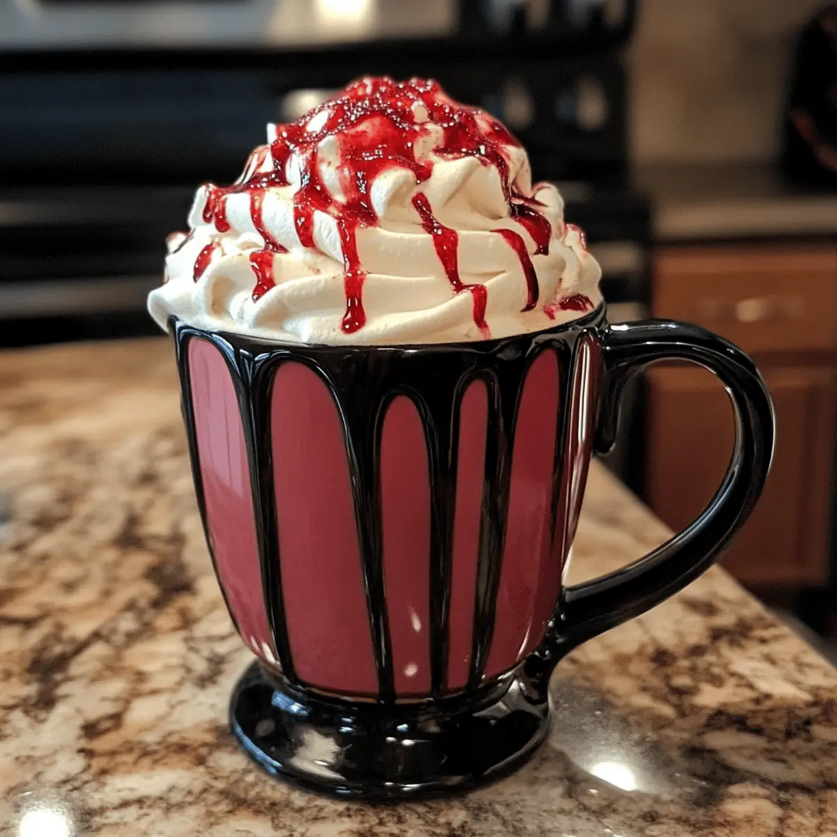 Vampir heiße Schokolade für Halloween