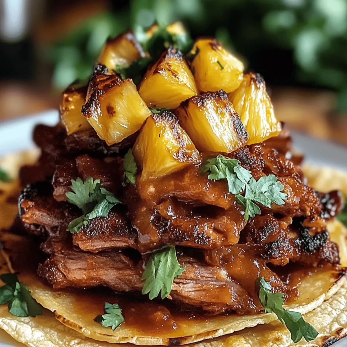 Al Pastor Tacos mit Ananas für Zuhause