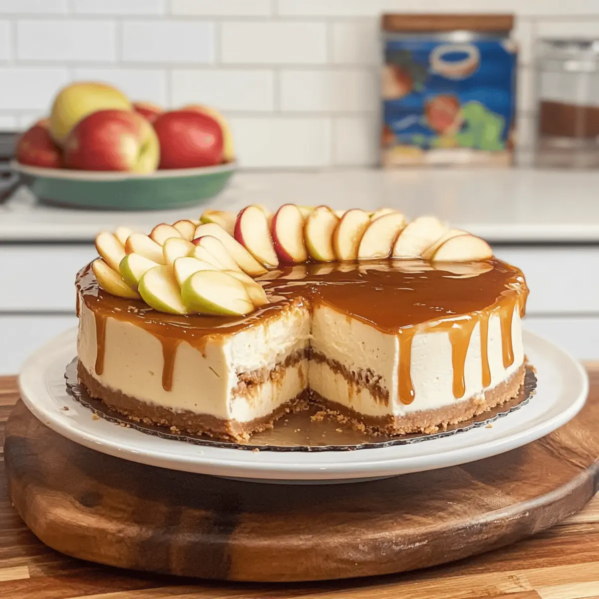 Der Ausgang: No Bake Apple Caramel Cheesecake