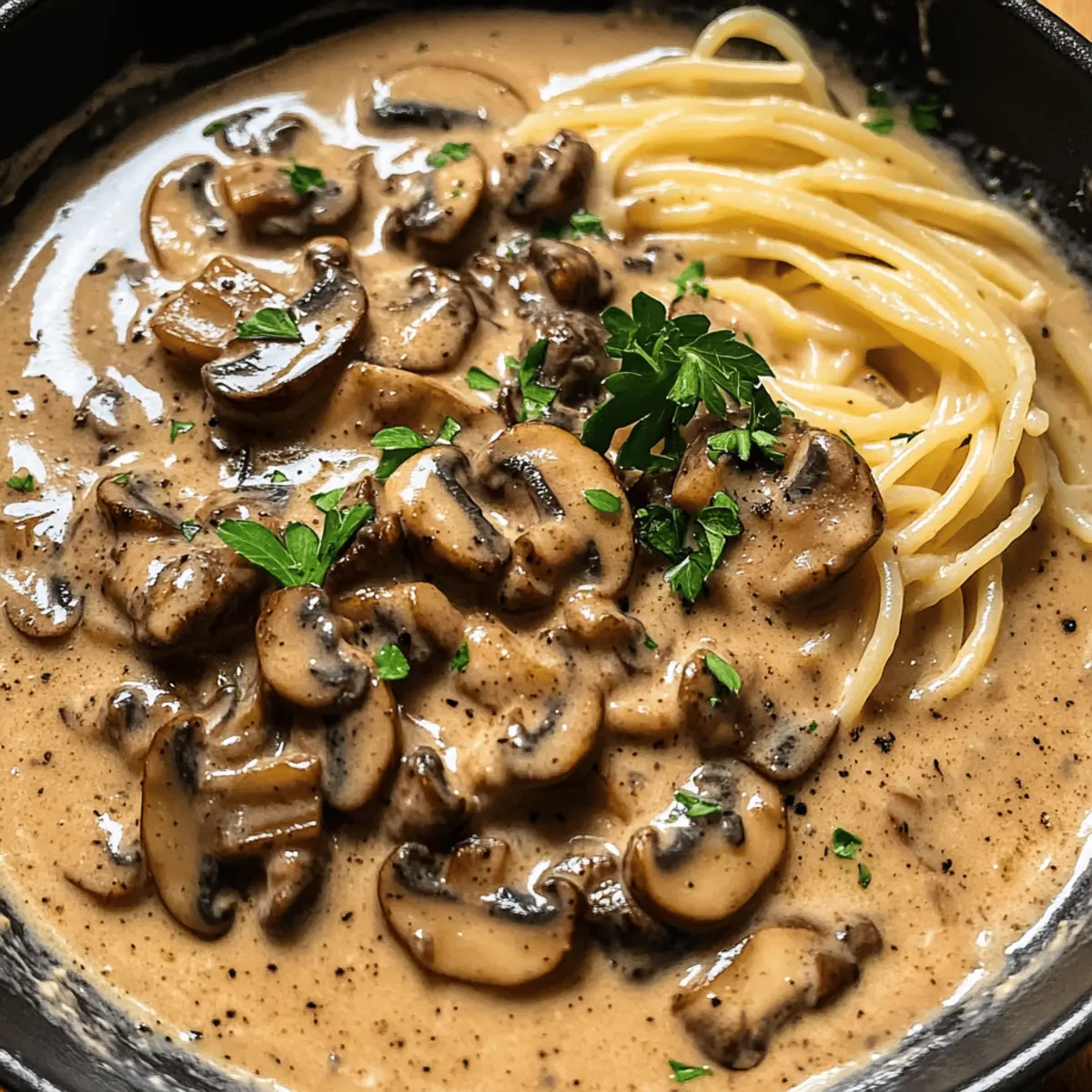 Der Ausgang: Cremige Pilz-Marsala-Sauce