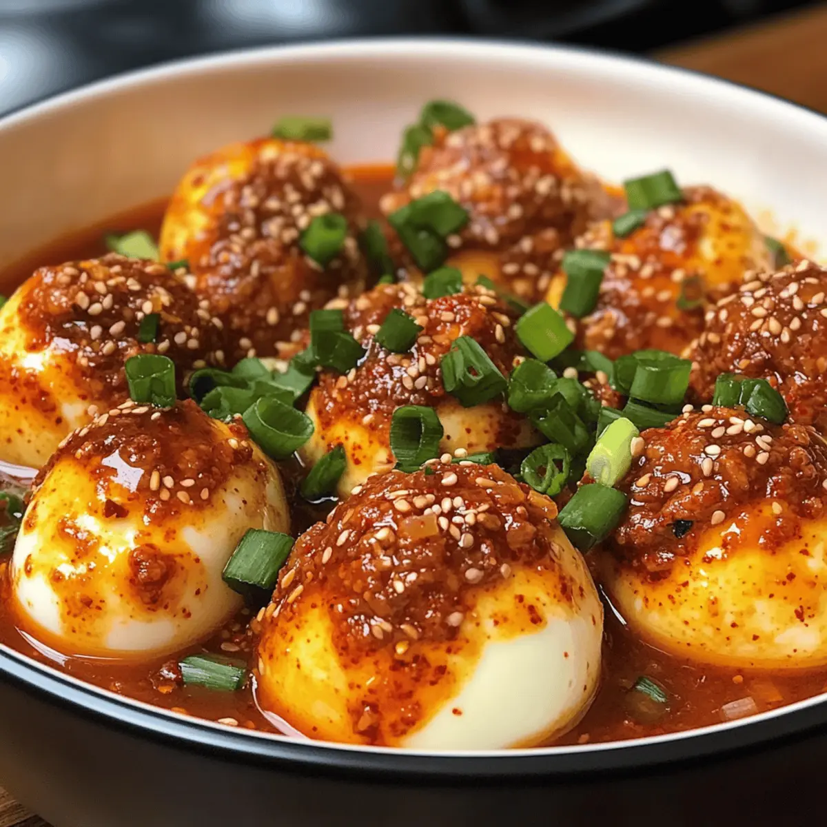 Spicy Gochujang-Eier für 25 Minuten Genuss