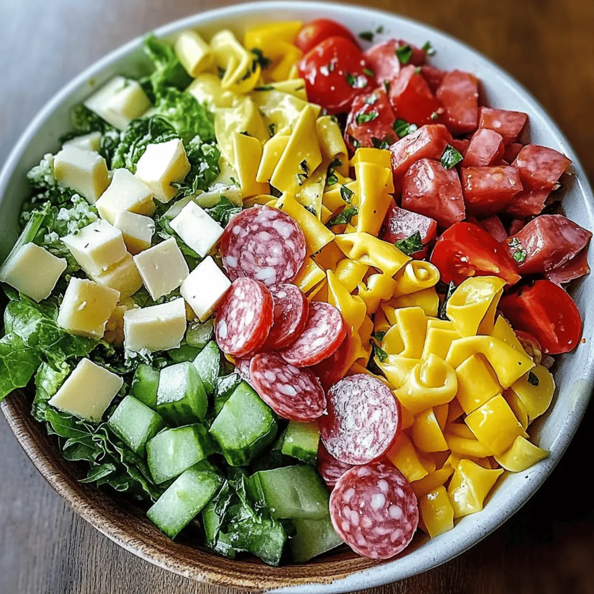 Italienischer Sub-Salat in zwei Varianten