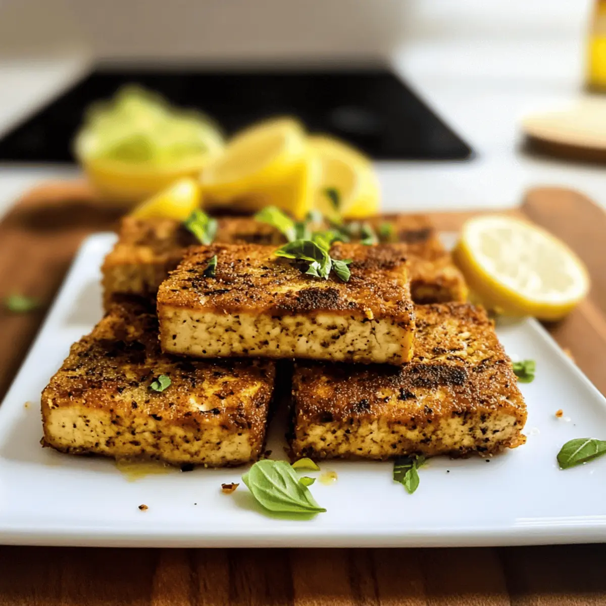 Lemon Pepper Tofu Cutlets für deinen Meal Prep