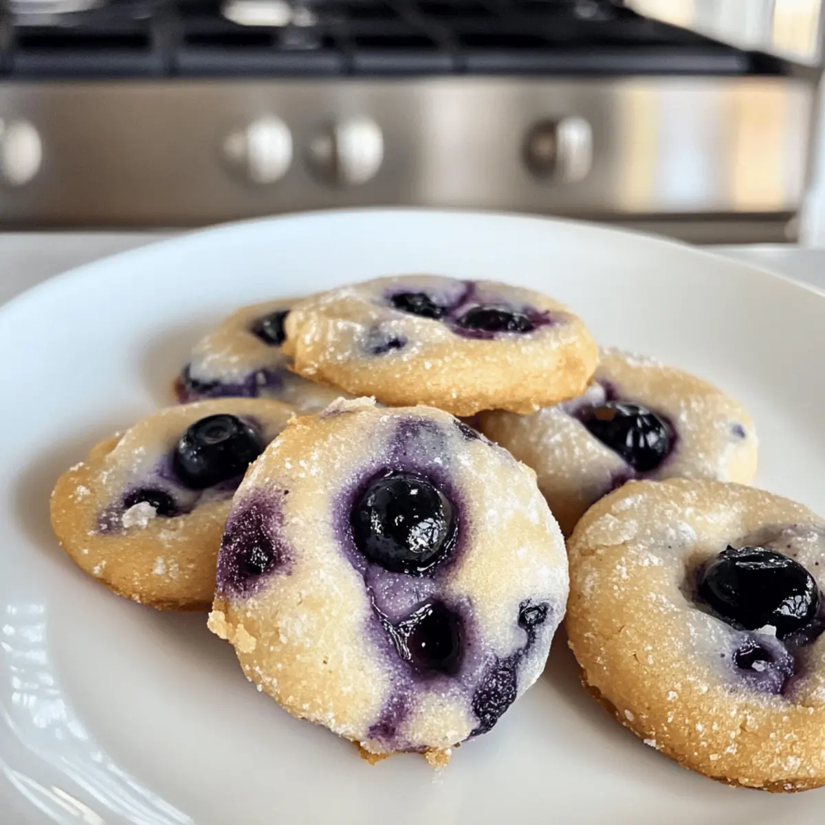 Vegane glutenfreie Zitronen Blaubeer Mochi Kekse