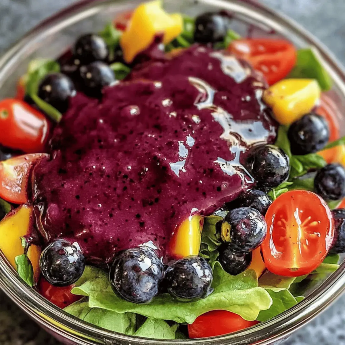 Leckere Öl-freie Blaubeer-Vinaigrette für Salate