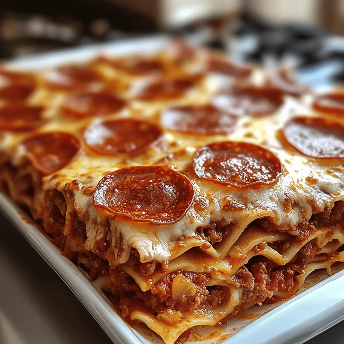 Pepperoni Pizza Lasagne, die perfekte Comfort Food-Option