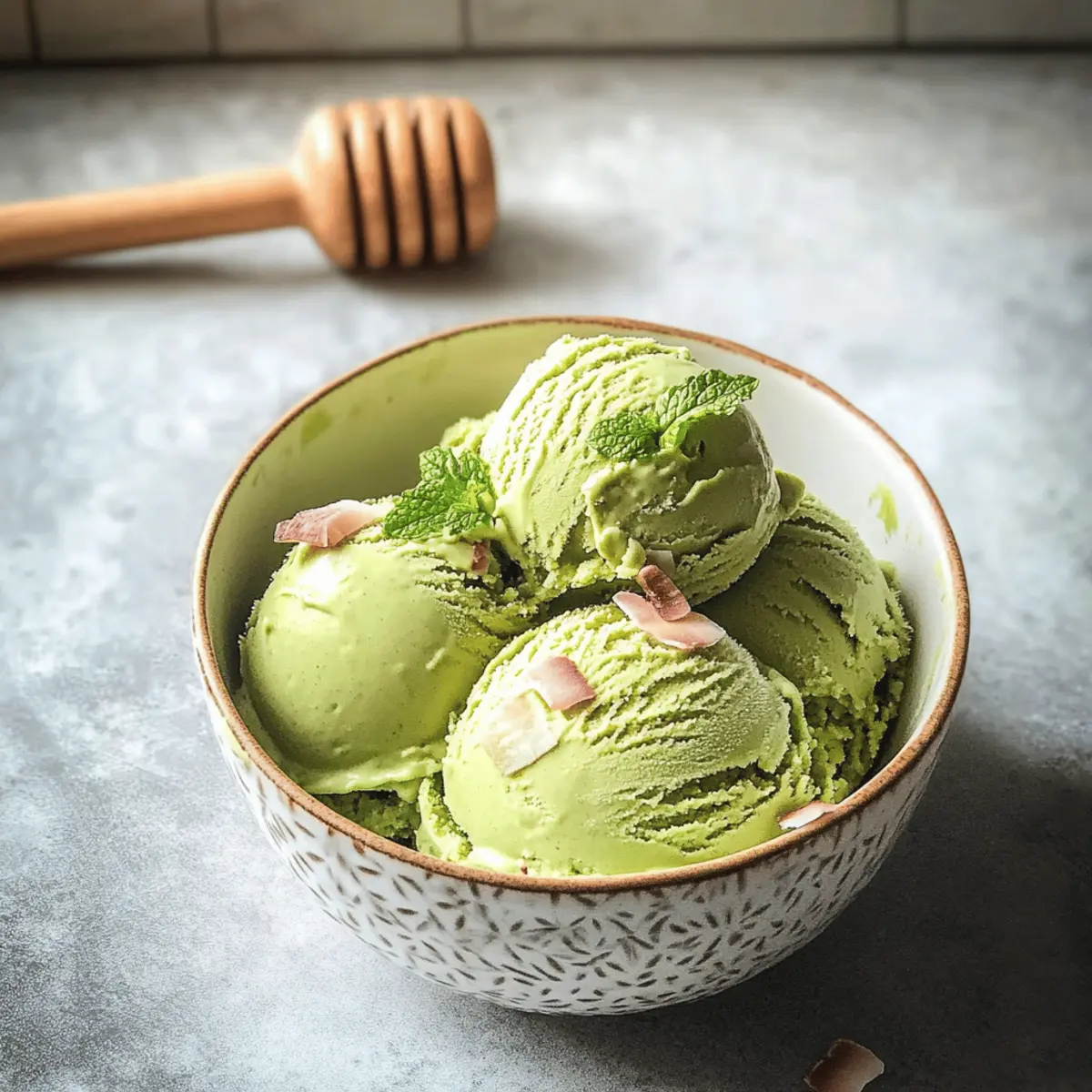 Honig Matcha Kokos-Limetten Eiscreme Rezept