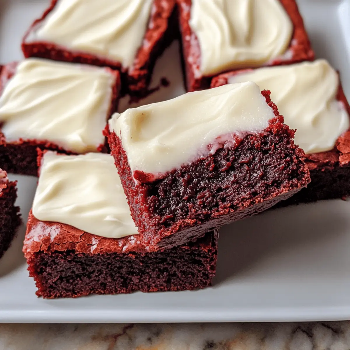 Rote Samt-Brownies mit Frischkäse-Frosting