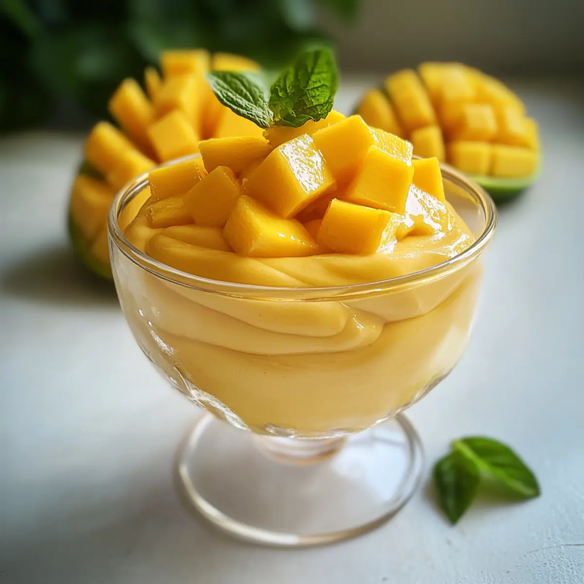 Einfache Mango-Mousse mit 3 Zutaten