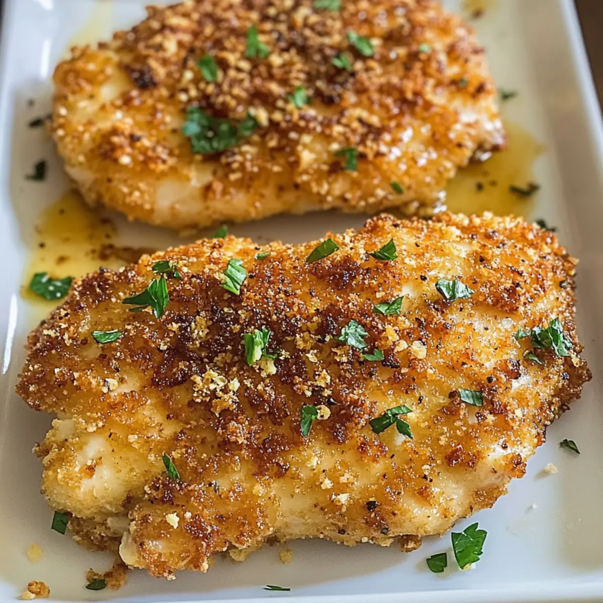 Knuspriges Knoblauch-Parmesan-Hühnchen für jeden Anlass