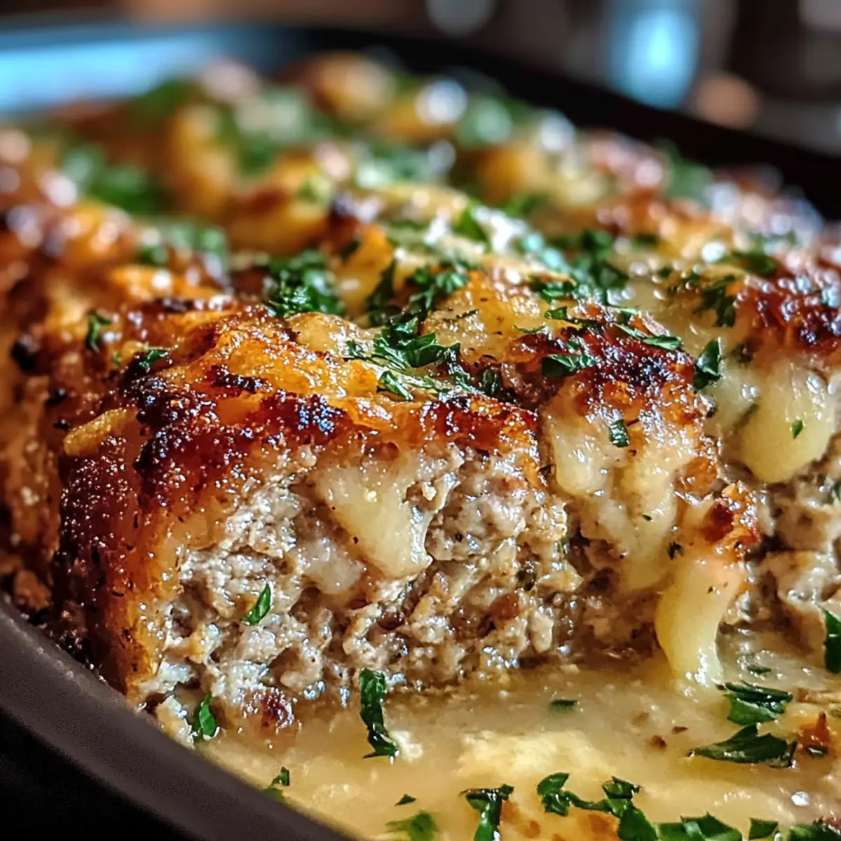 Knoblauch Parmesan Hähnchen Fleischlaib für jede Gelegenheit