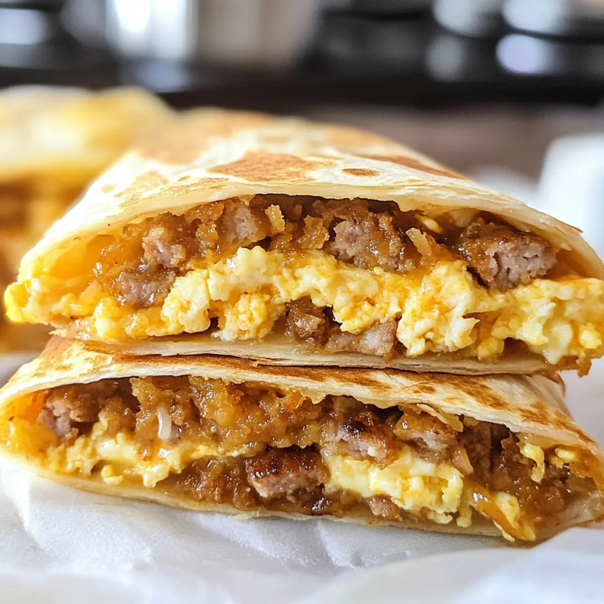 Hausgemachte Frühstücks-Crunchwraps für jeden Morgen