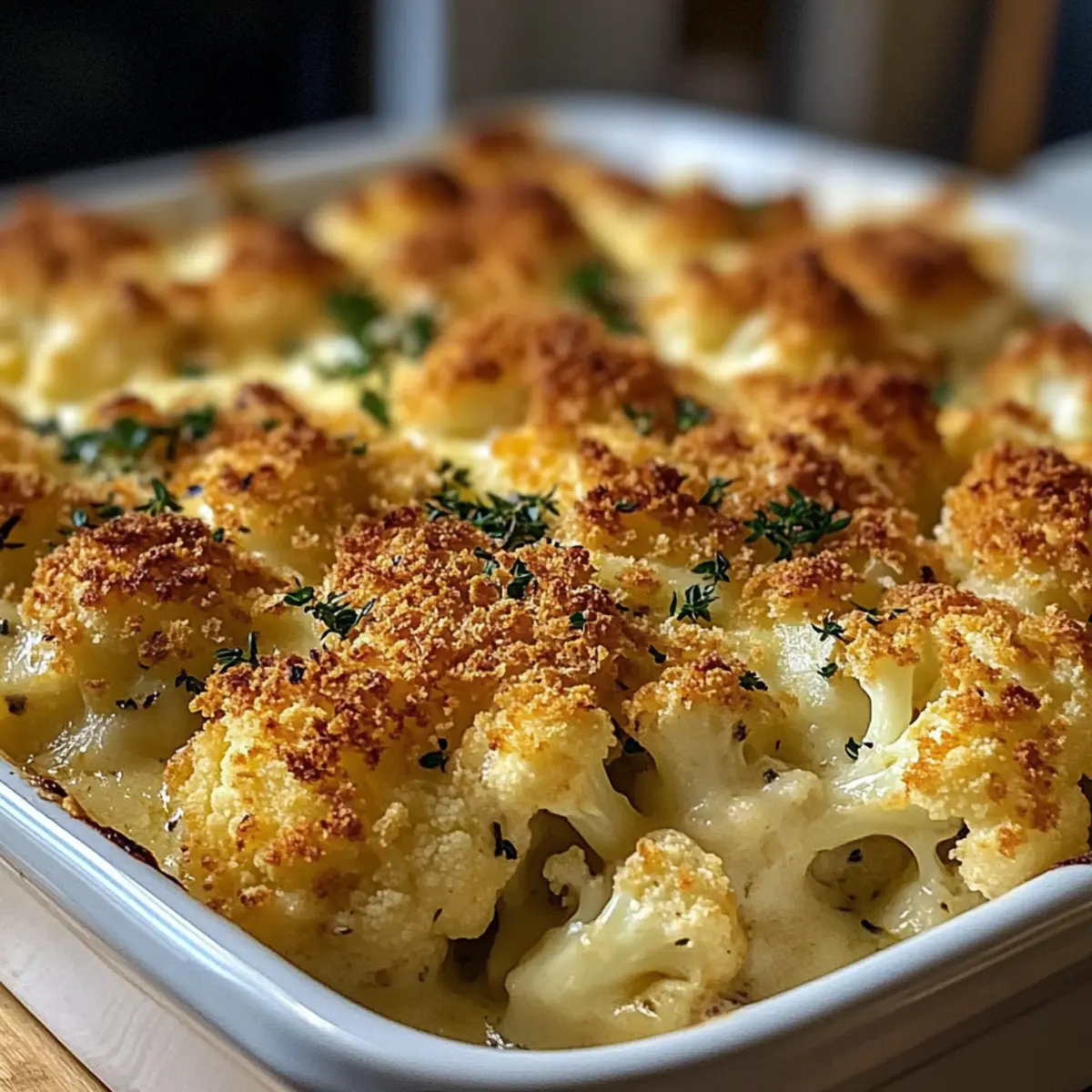 Cremige überbackene Blumenkohl-Casserole
