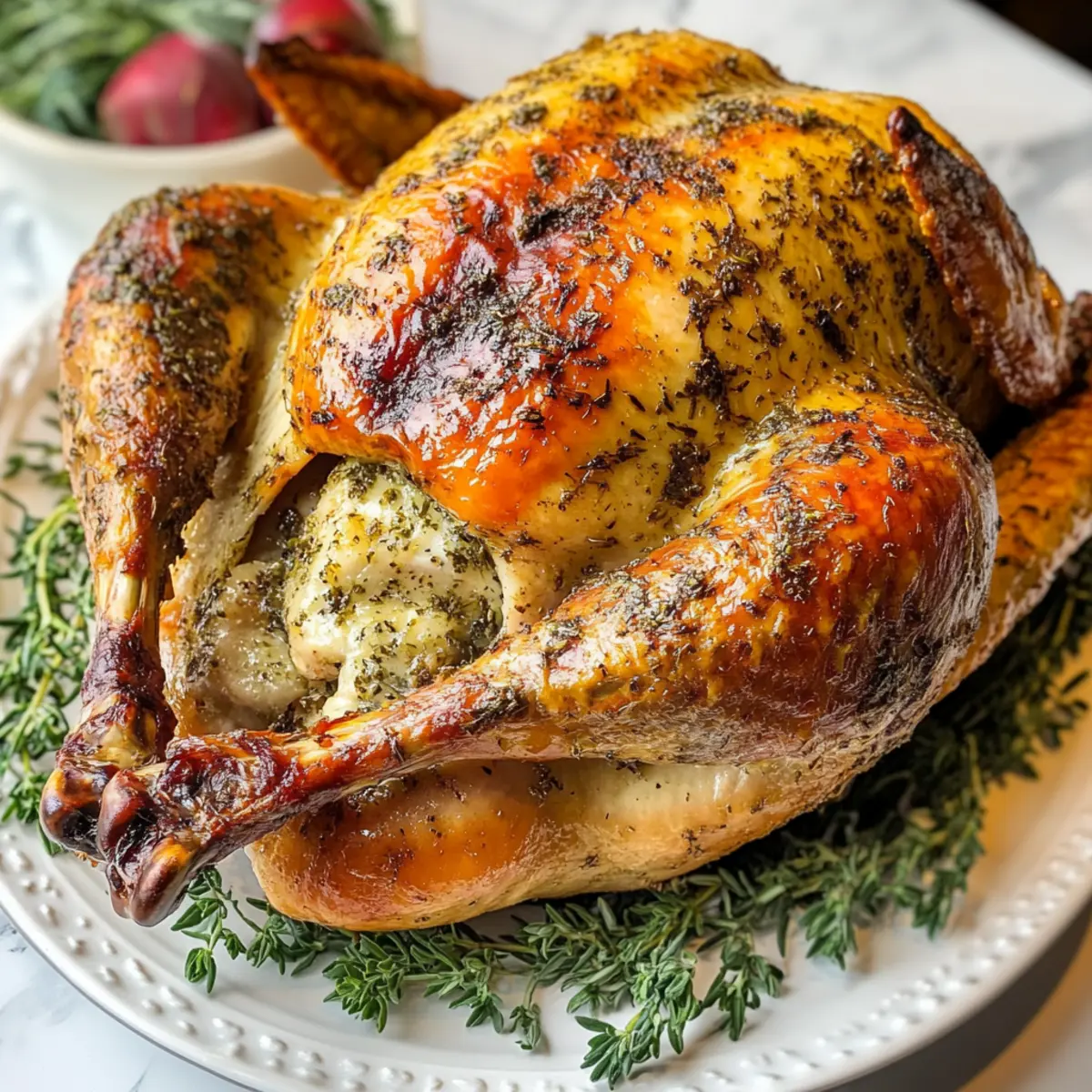 Einfache Bratputen mit Knoblauch-Kräuterbutter