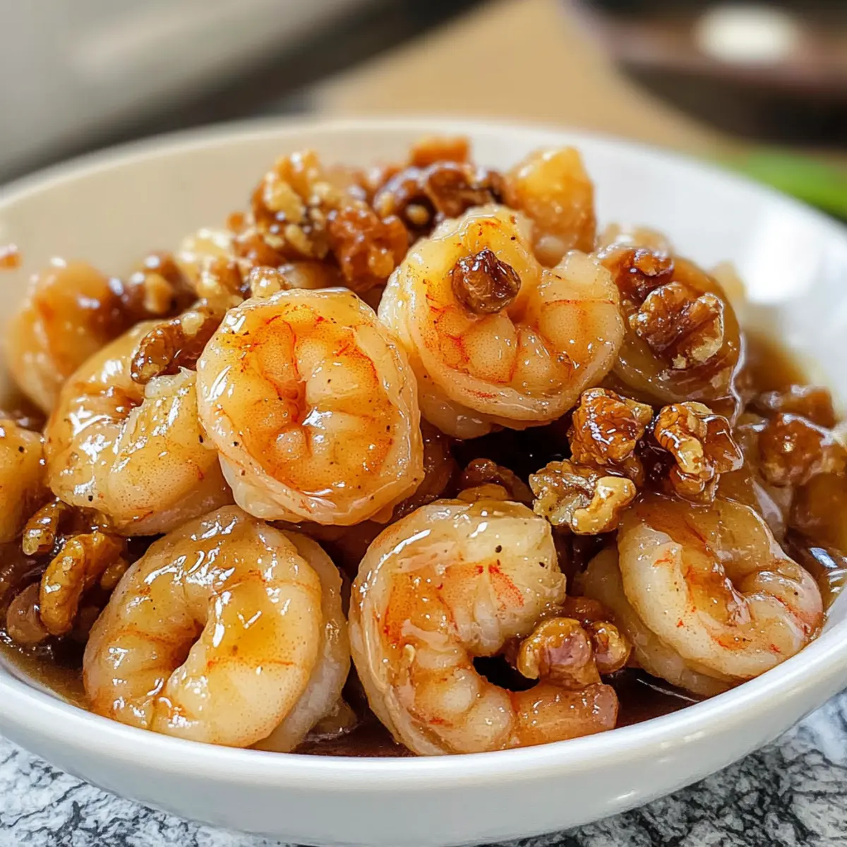 Süße Überraschung: Honig-Walnuss-Garnelen