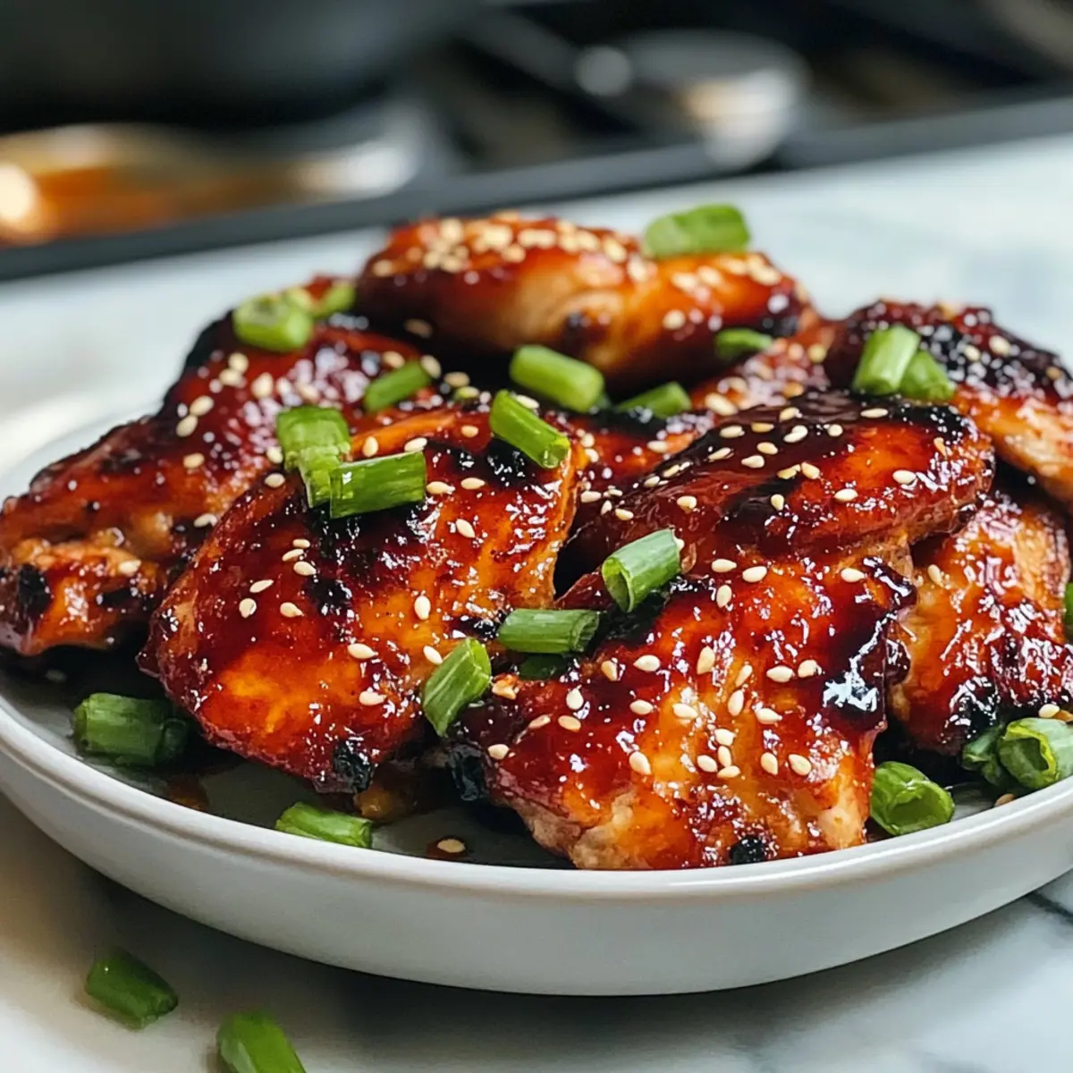 Gochujang Hähnchenschenkel aus der Heißluftfritteuse