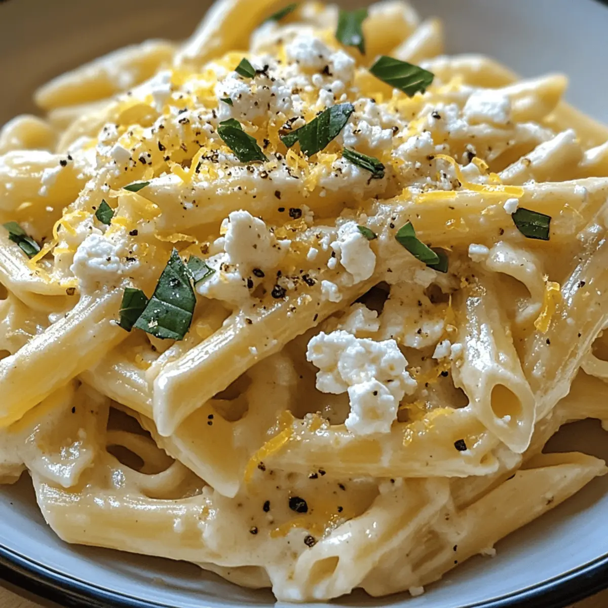 Sahnige Zitronen-Feta-Pasta in 30 Minuten