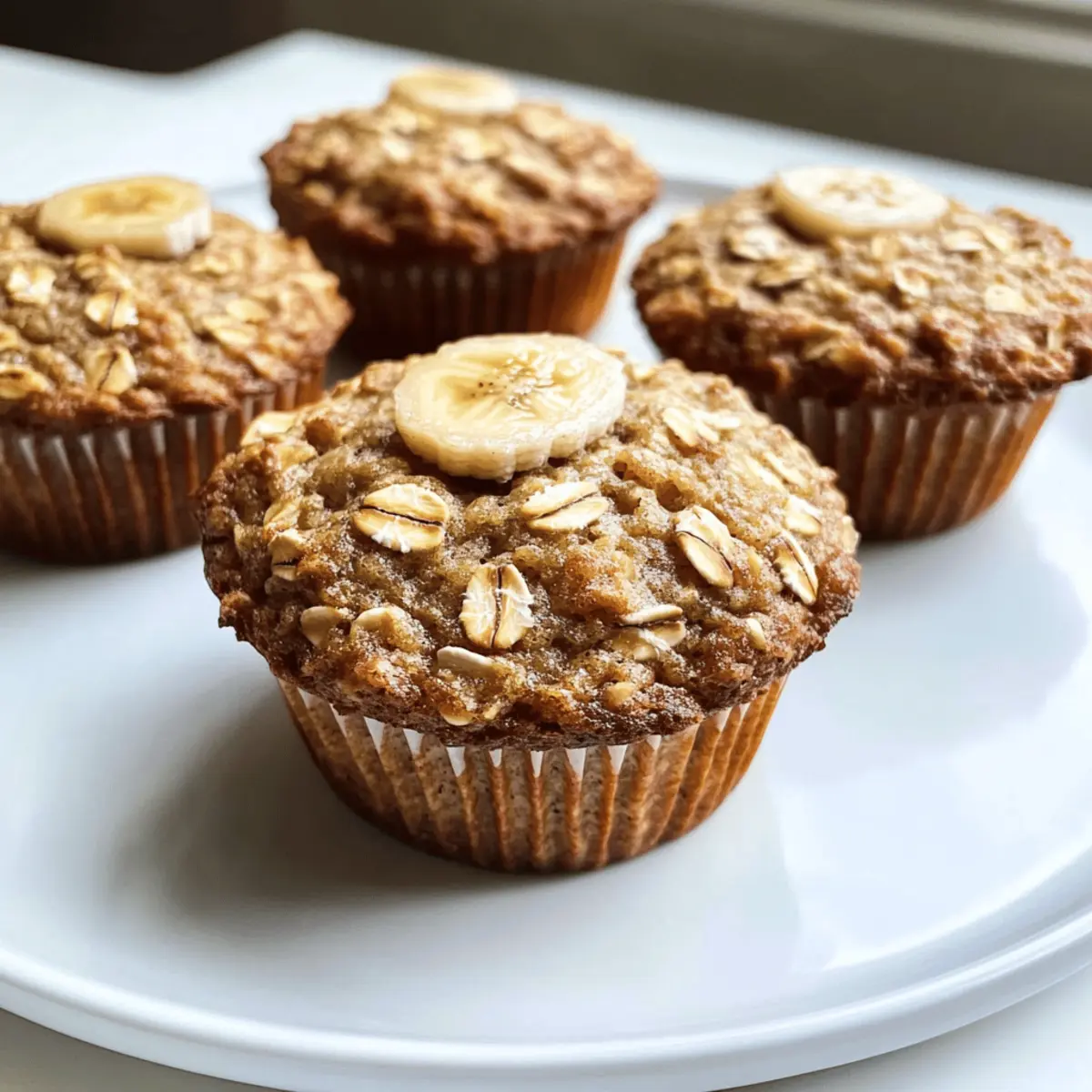 Gesunde Bananen-Haferflocken-Muffins ohne Zucker