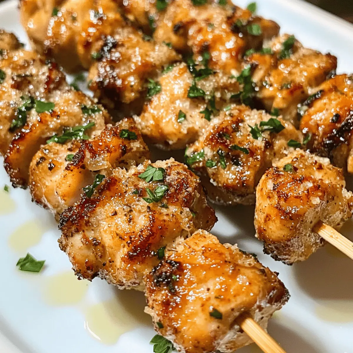 Ranch Knoblauch Parmesan Hähnchenspieße Rezept