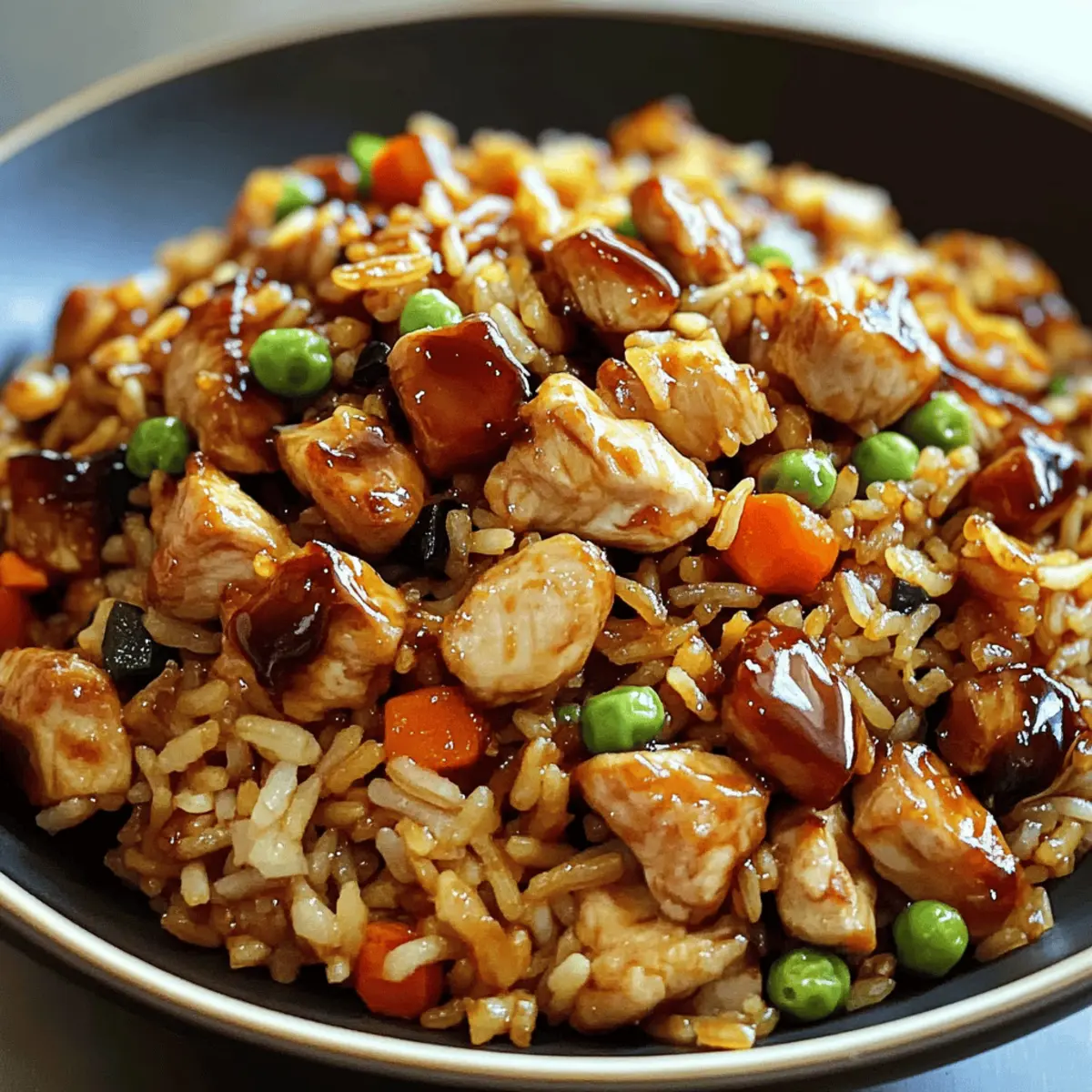 Der Ausgang: Leckeres BBQ Chicken Fried Rice