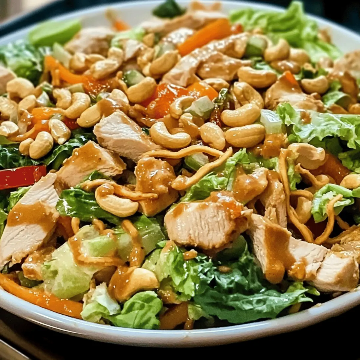 Hühnchen Cashew Crunch Salat für jeden Tag