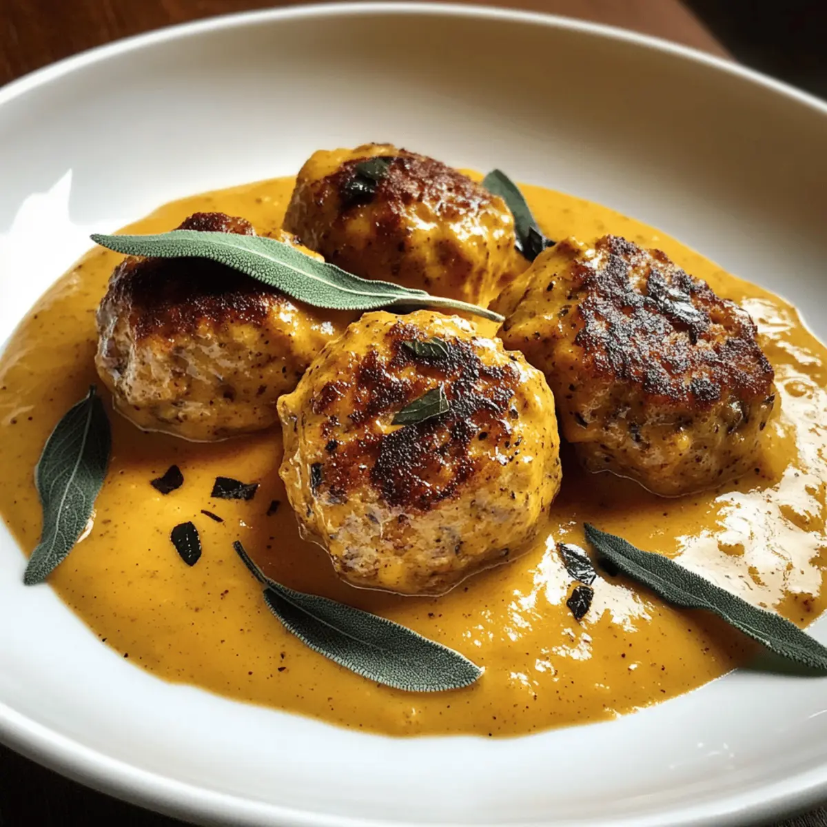 Türkische Fleischbällchen in Kürbis-Salbei-Sauce