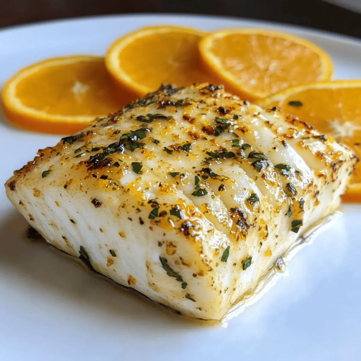 Der Ausgang: Zesty Orange Dijon Halibut Grill