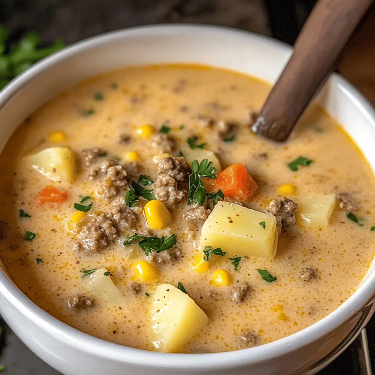 Cremige Hamburger Kartoffelsuppe für kalte Tage