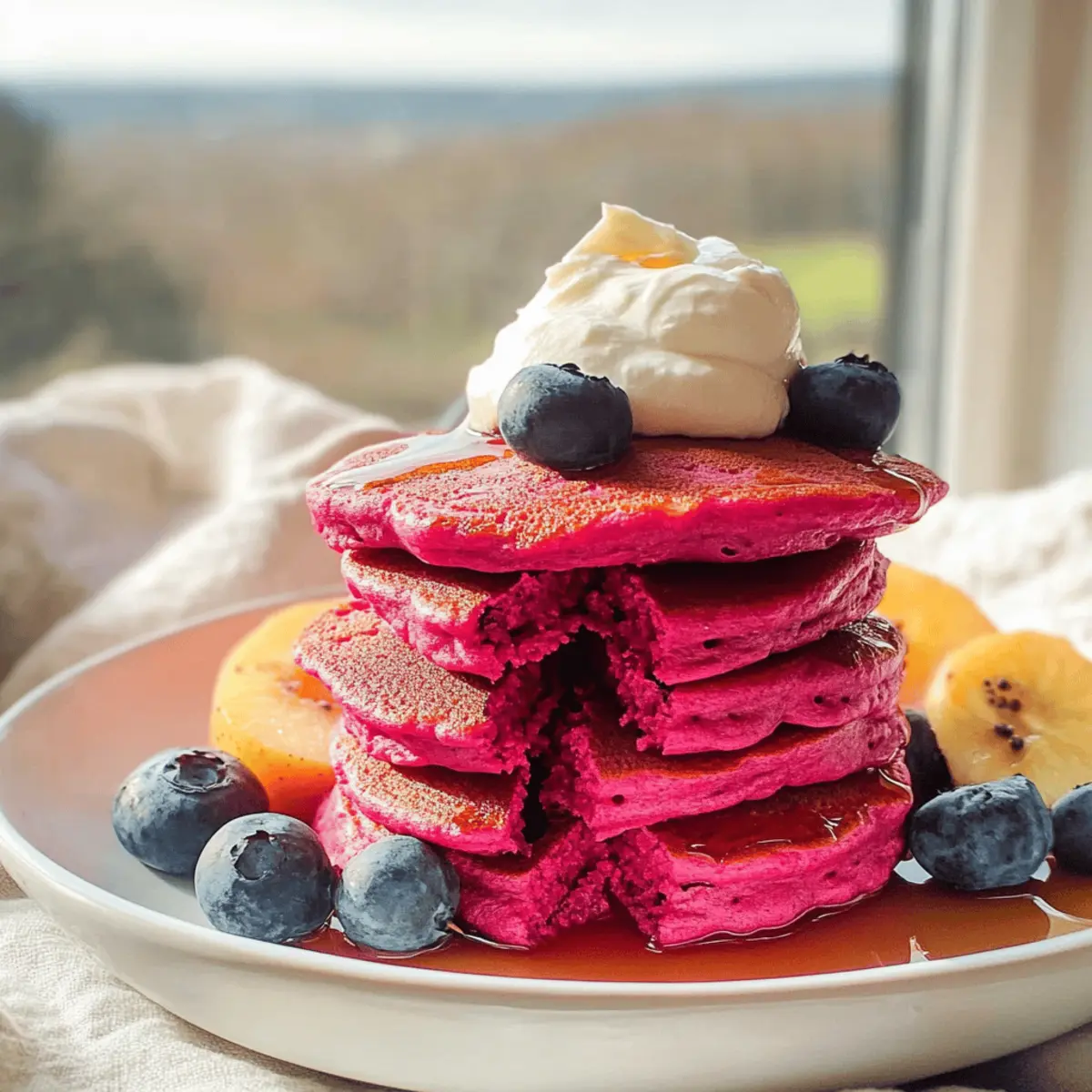 Pink Beet Pancakes für ein gesundes Frühstück