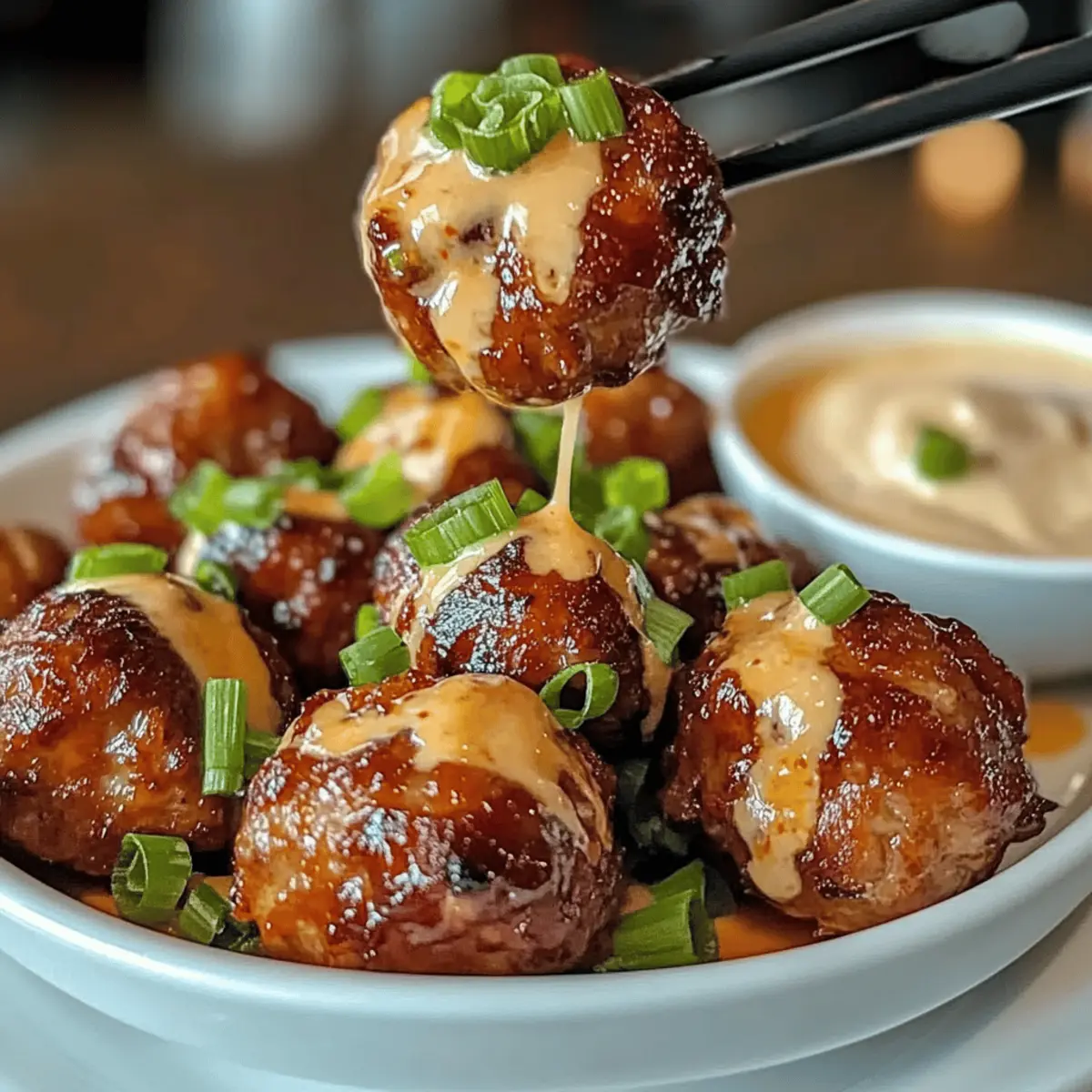Zarte Koreanische BBQ Fleischbällchen mit Dip