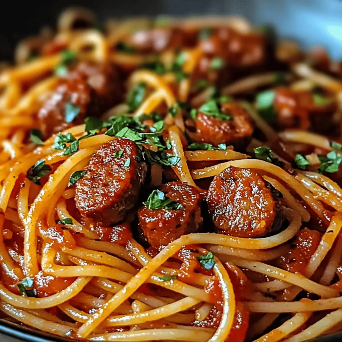 Haitian Spaghetti mit Cajun-Wurst für echte Genießer