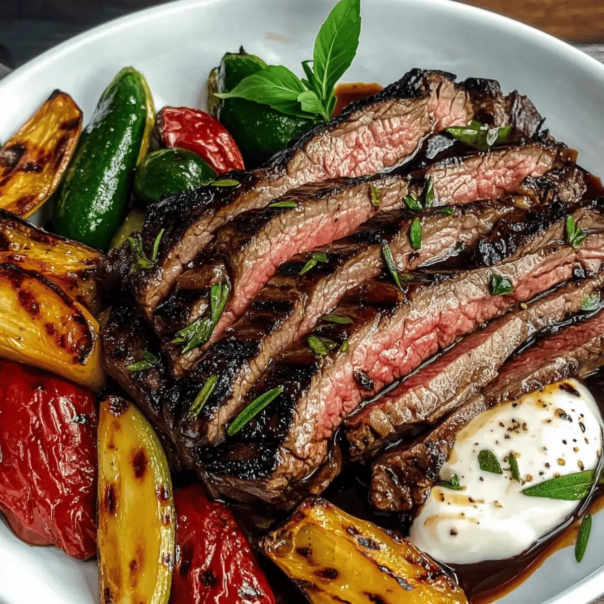 Balsamico-Rosmarin Marinierter Flanksteak