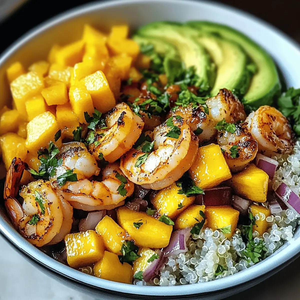 Shrimp Avocado Mango Bowls für ein schnelles Abendessen