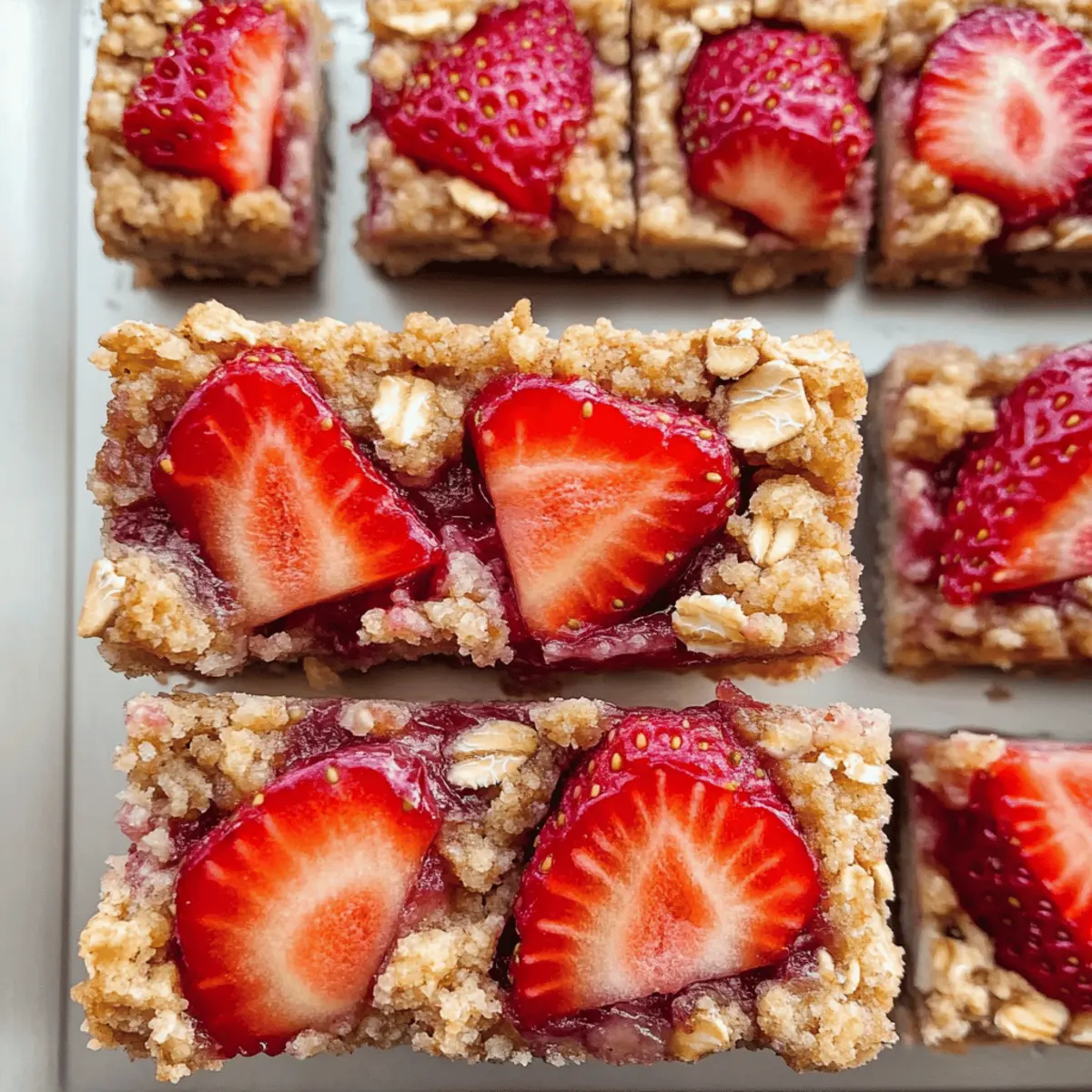 Erdbeer Haferflocken Riegel für gesunde Snacks