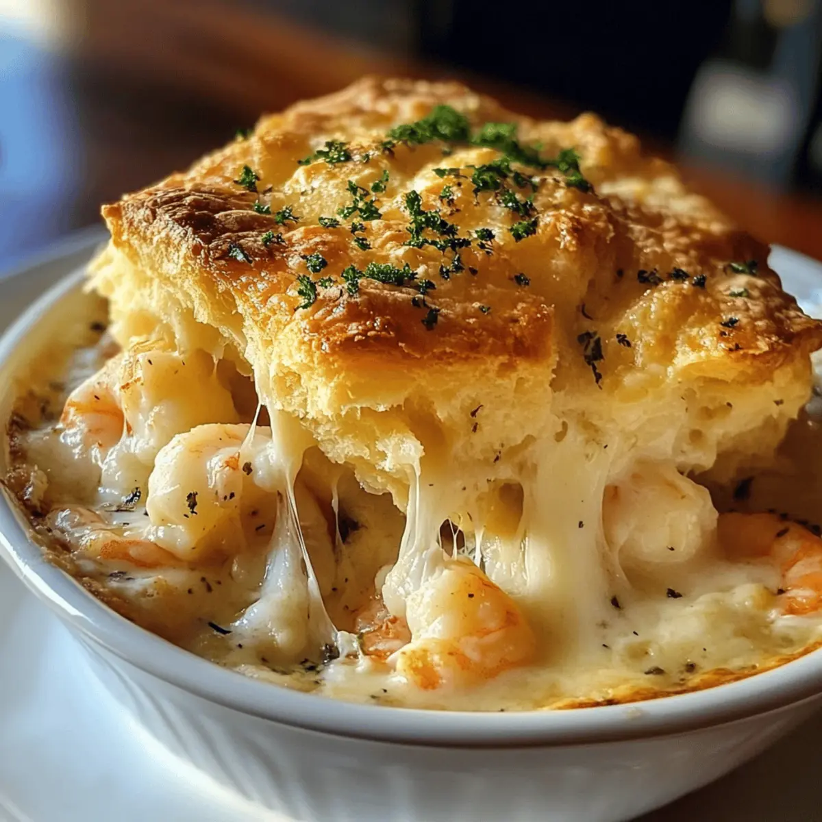 Cheddar Bay Biscuit Seafood Pot Pie für Gemütlichkeit
