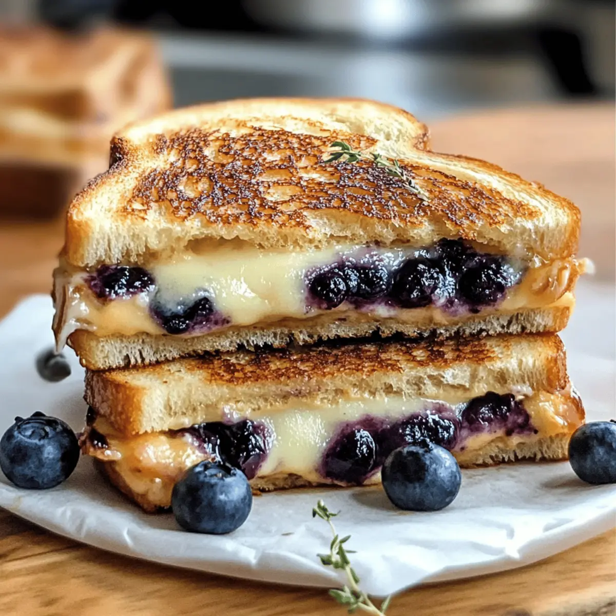 Crispy Blueberry Grilled Cheese Rezept
