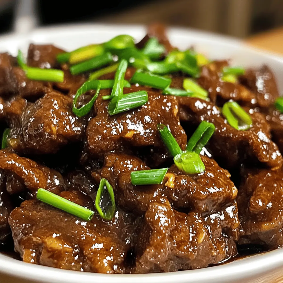 Langsame Kochzeit Mongolisches Rindfleisch Rezept