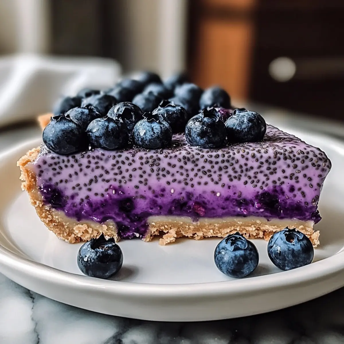 Heidelbeer-Chia-Samen-Pie für heiße Tage