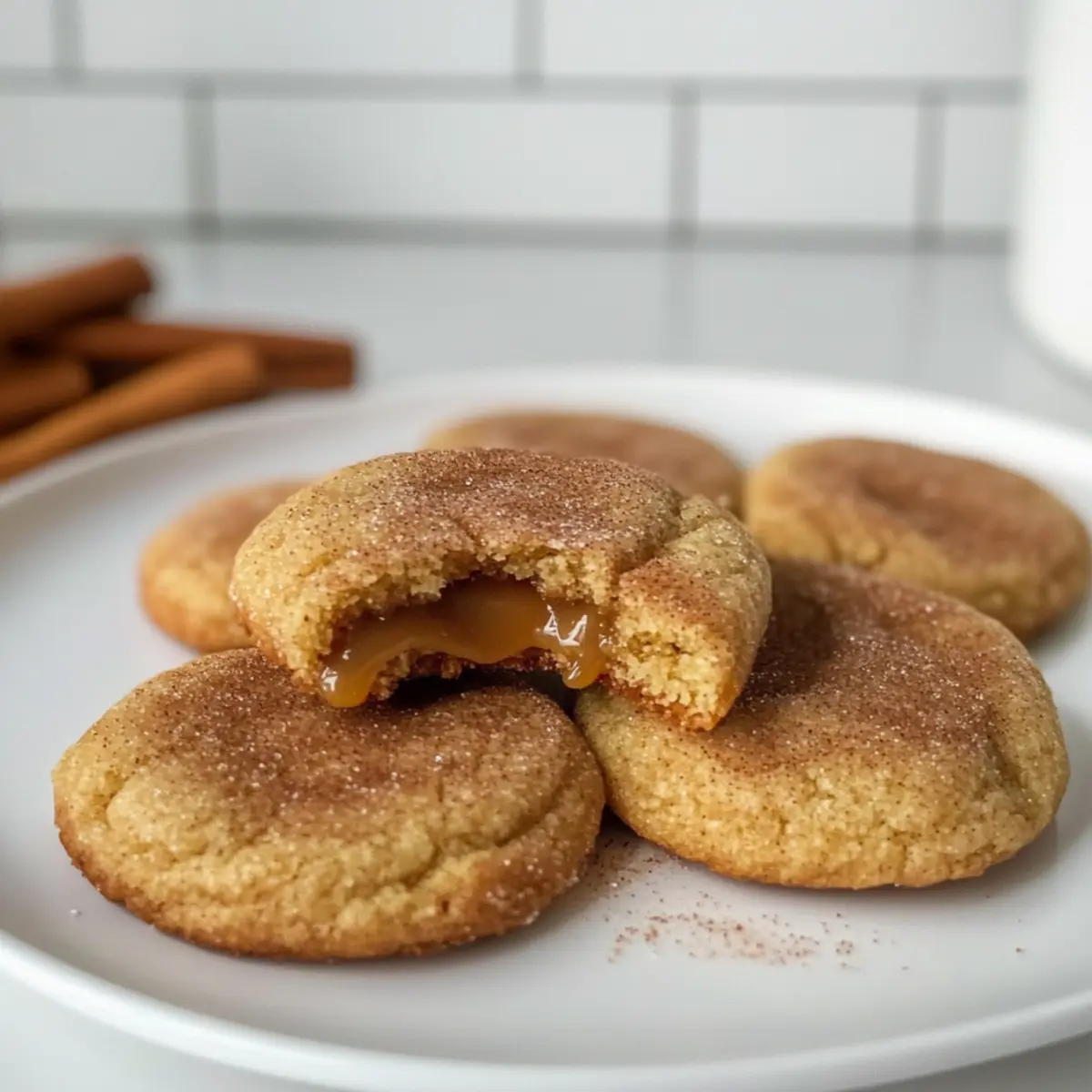 Braune Butter Karamell Snickerdoodles für jeden Anlass