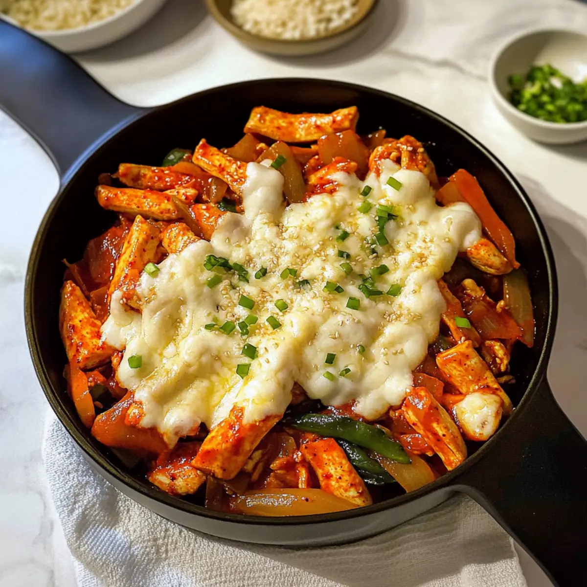 Käse Dakgalbi – Schnelles Rezept für würziges Vergnügen
