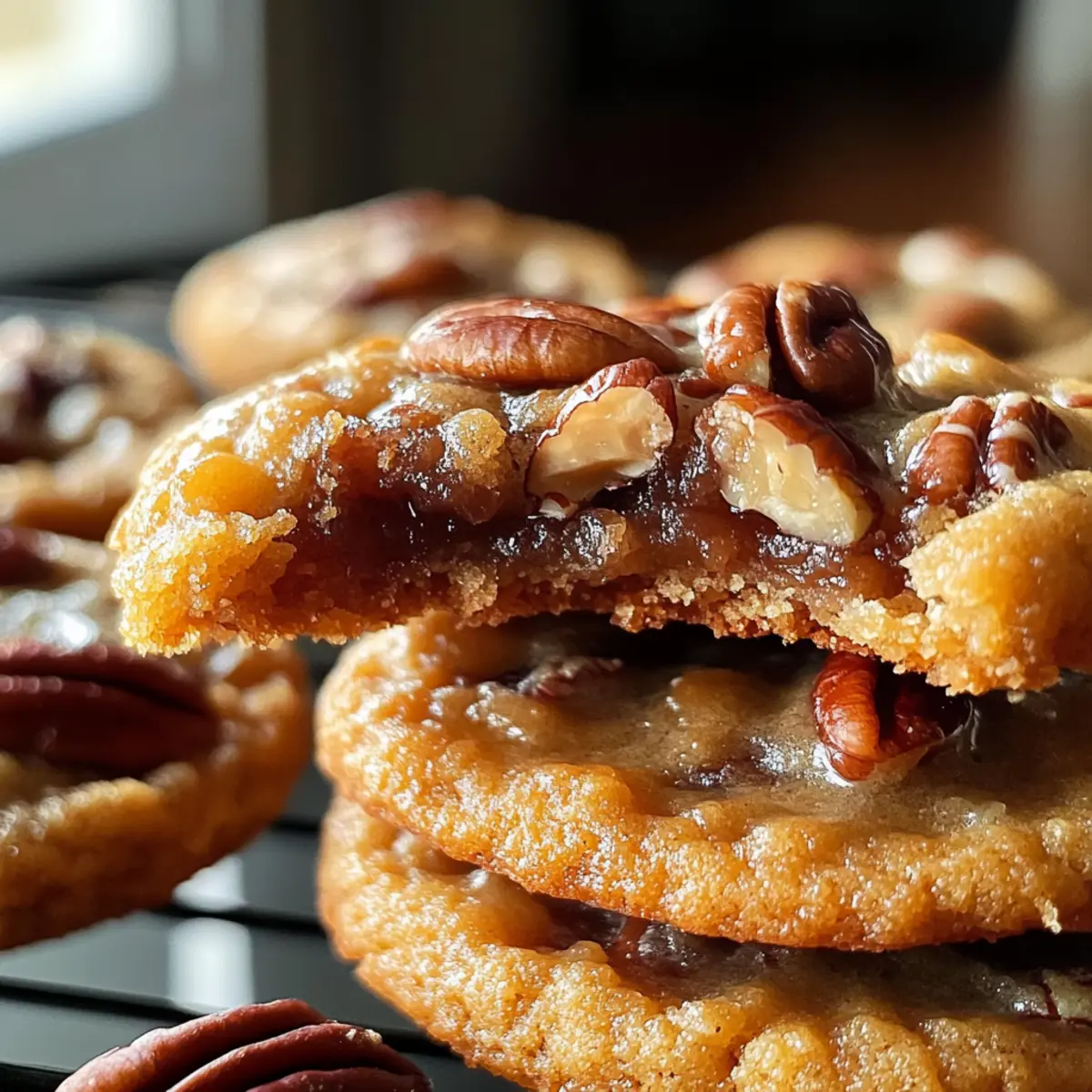 Kauzige Pekannusskekse mit Karamellfüllung
