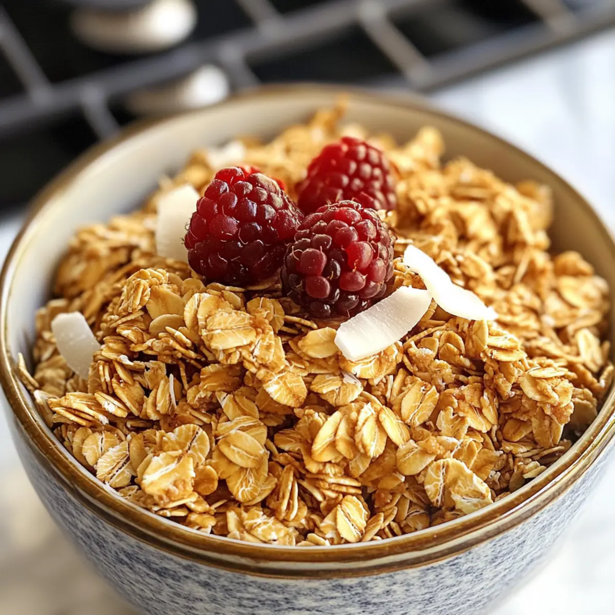 Kokosnuss-Granola für gesunde Snacks zuhause