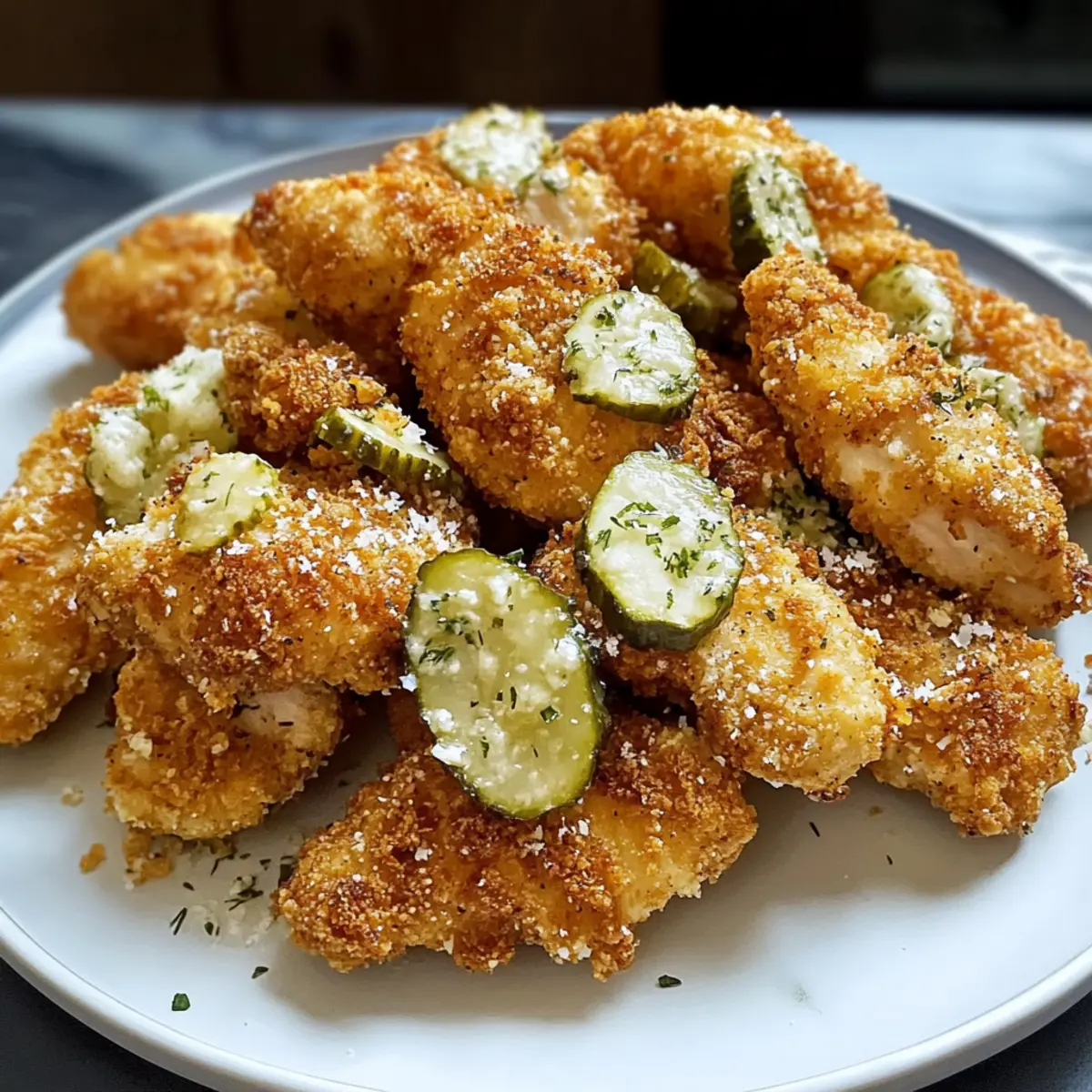 Krosse Dillgurken Parmesan Hähnchen für die ganze Familie
