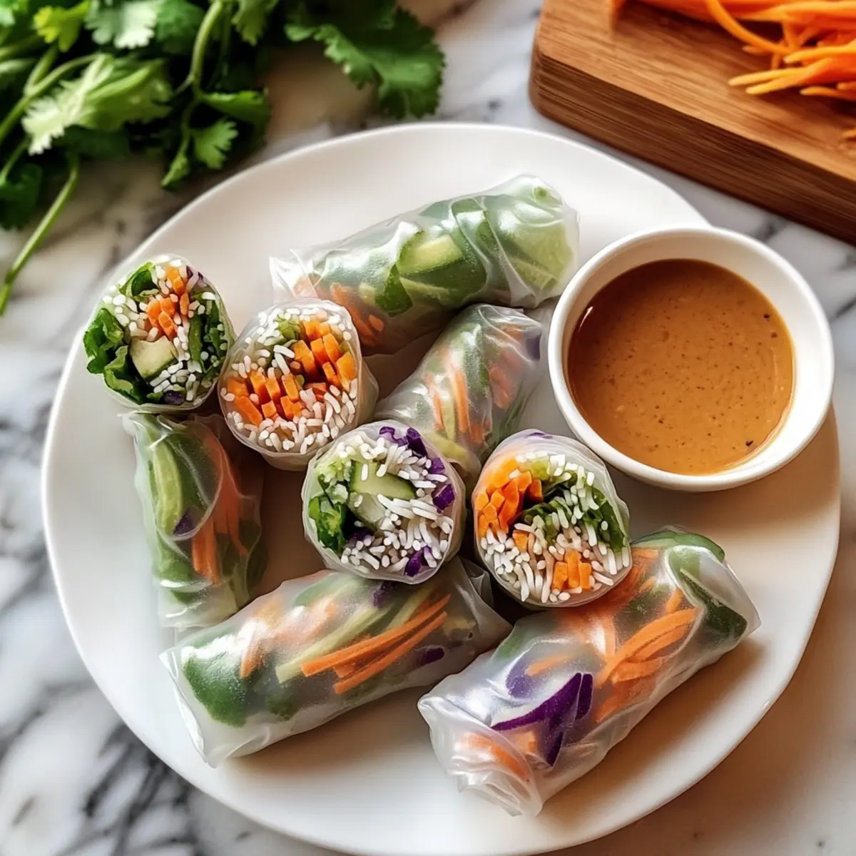 Frische Frühlingsrollen mit Erdnusssauce – Lecker und Gesund
