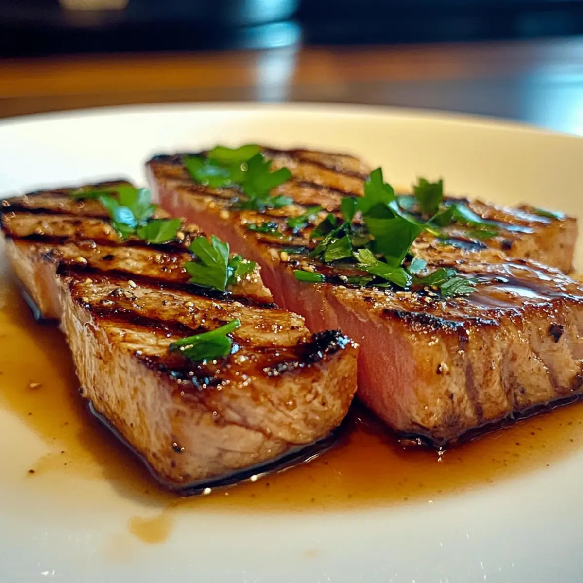 Gegrilltes Soja-Ingwer-Thunfischsteak in 30 Minuten